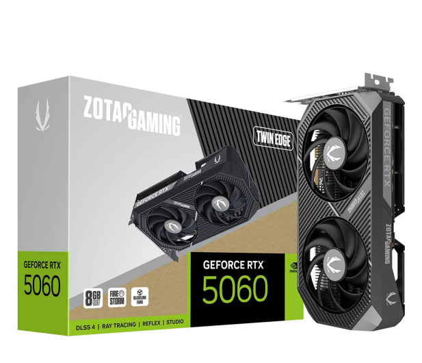ZOTAC GeForce RTX 5060 Twin Edge 8GB GDDR7 DLSS4 ZT-B50600E-10M - 1352205 - zdjęcie